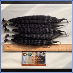 MOHAIR Black - Hand dyed