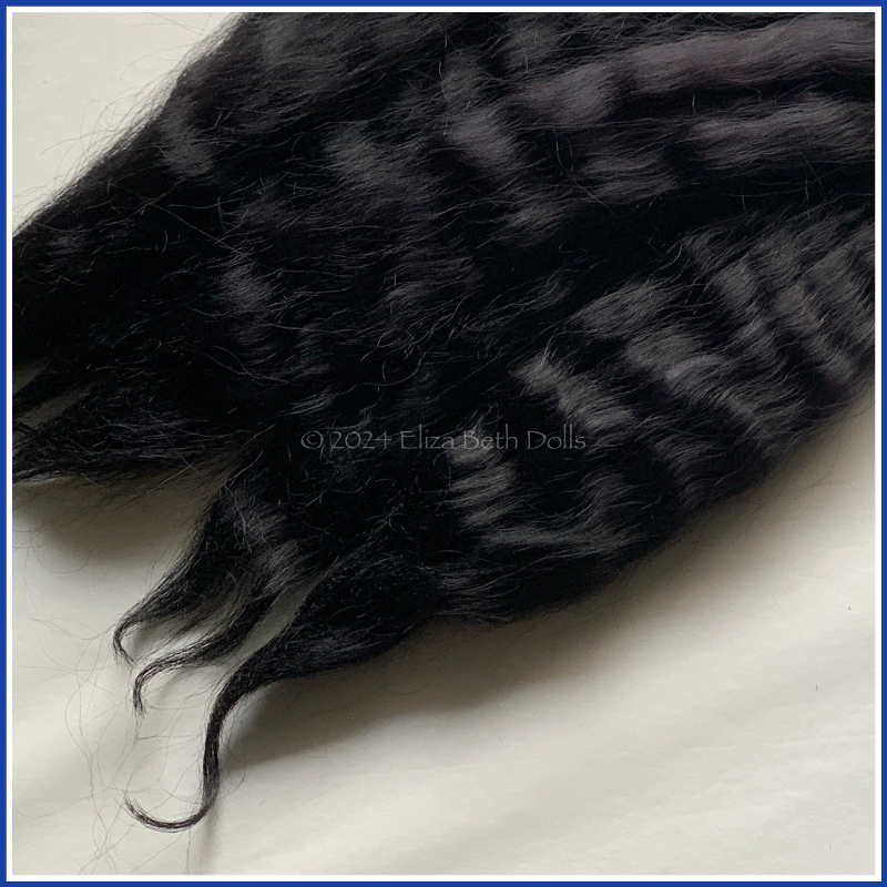 MOHAIR Black - Hand dyed