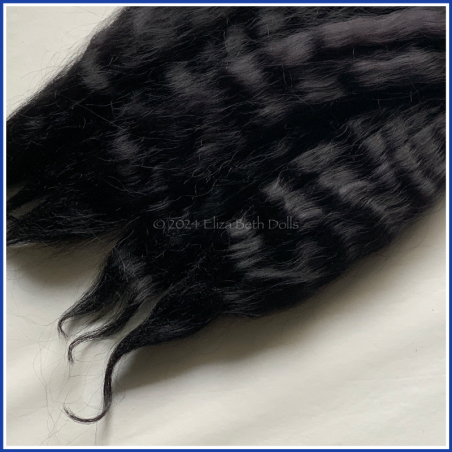 MOHAIR Black - Hand dyed