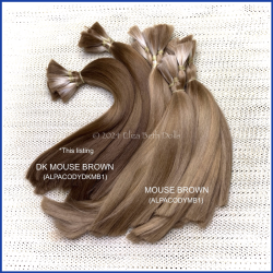 Dark Mouse Brown ALPACA - Hand dyed