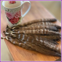 MOHAIR Mouse Brown - Bundle, Dyed, 200-230mm, 30 micron